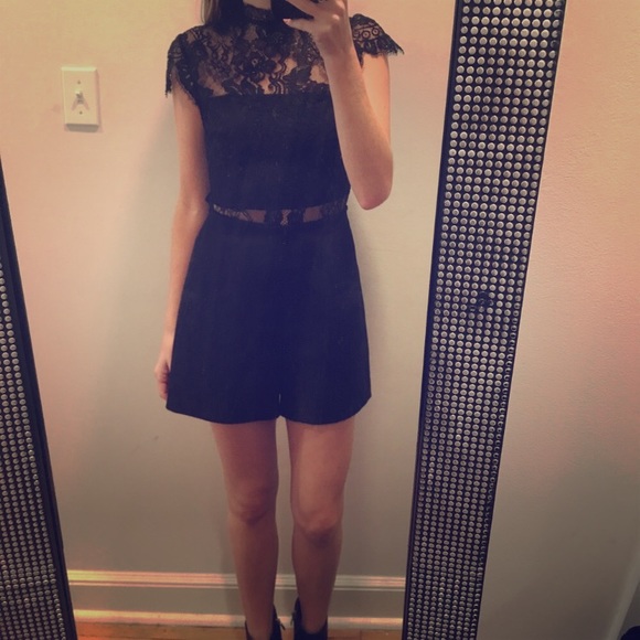 alice and olivia black romper